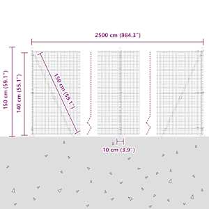 Zahradní svářený drátěný plot s betonovým podstavcem 25 x 1,4 m - obrázek 15