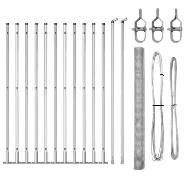 vidaXL Keevitatud Traat Aed Betoonalusega 25 x 1,5 m Tsingitud teras