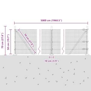 Zahradní svářený drátěný plot s betonovým podstavcem 50 x 0,5 m - obrázek 15