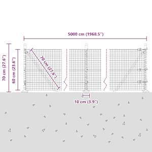 Zahradní svářený drátěný plot s betonovým podstavcem 50 x 0,6 m - obrázek 15