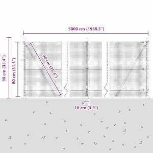 Svařovaná drátěná plotina s betonovou základnou 50 x 0,8 m - obrázek 15