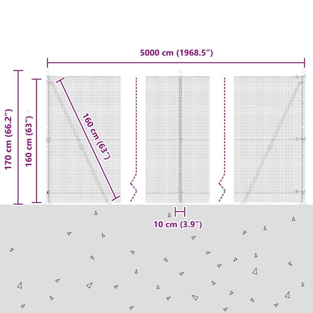 Plotový sloupek. Stříbrná 50 x 1,6 m (16 x 16 mm síť) Ocel - obrázek 15