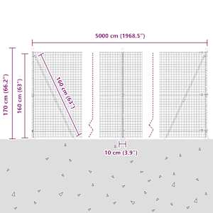 Zahradní svářený drátěný plot s betonovým podstavcem 50 x 1,6 m - obrázek 15