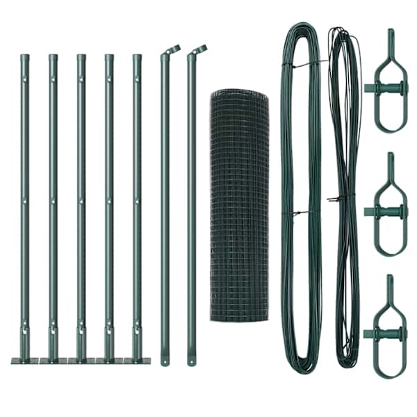 vidaXL Keevitatud Traat Aed Betoonalusega 10 x 0,6 m PVC-kaetud teras