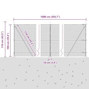 Zahradní svářený drátěný plot s betonovým podstavcem 10 x 1 m - obrázek 15