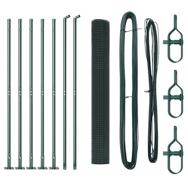 vidaXL Keevitatud Traat Aed Betoonalusega 10 x 1,2 m PVC-kaetud teras