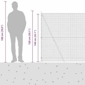 Svařovaná drátěná plotina s betonovou základnou 10 x 1,4 m - obrázek 17