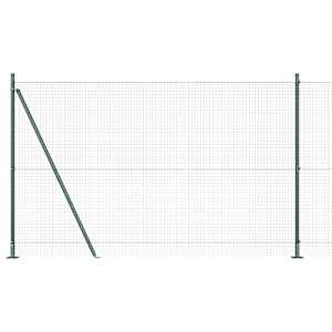 vidaXL Keevitatud Traat Aed Betoonalusega 10 x 1,6 m PVC-kaetud teras