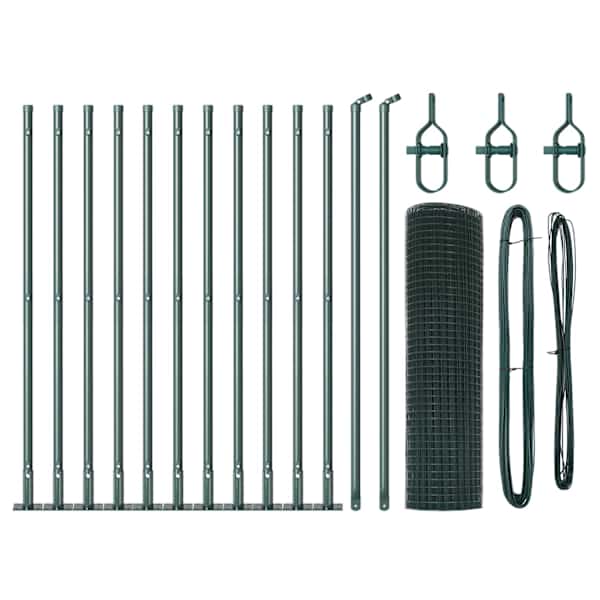 vidaXL Keevitatud Traat Aed Betoonalusega 25 x 0,6 m PVC-kaetud teras