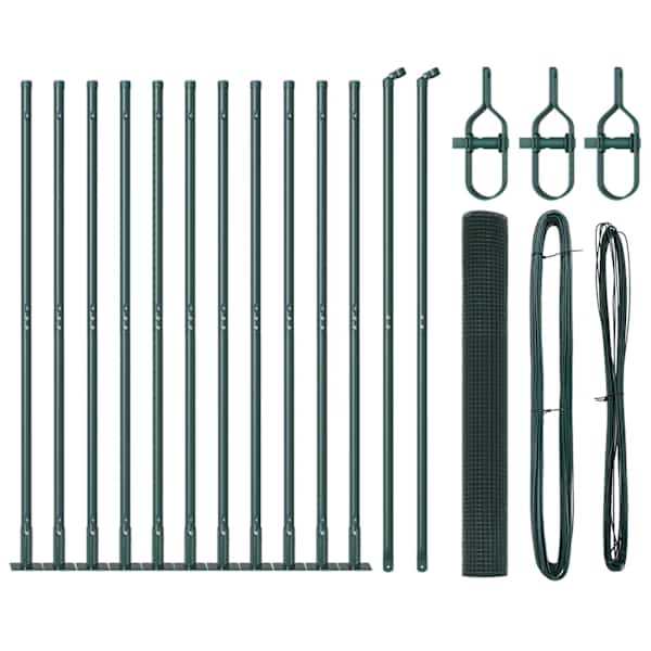 vidaXL Keevitatud Traat Aed Betoonalusega 25 x 1 m PVC-kaetud teras