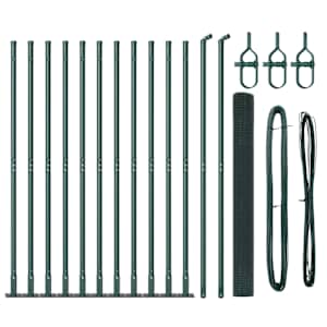 vidaXL Keevitatud Traat Aed Betoonalusega 25 x 1,4 m PVC-kaetud teras