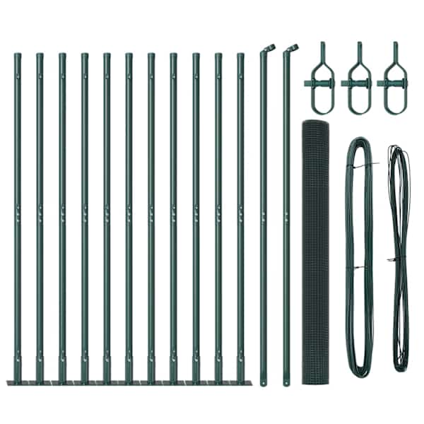 vidaXL Keevitatud Traat Aed Betoonalusega 25 x 1,4 m PVC-kaetud teras