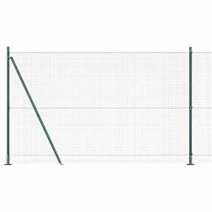 vidaXL Keevitatud Traat Aed Betoonalusega 25 x 1,5 m PVC-kaetud teras