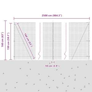Zahradní svářený drátěný plot s betonovým podstavcem 25 x 1,5 m - obrázek 15