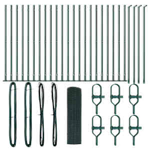 vidaXL Keevitatud Traat Aed Betoonalusega 50 x 0,6 m PVC-kaetud teras