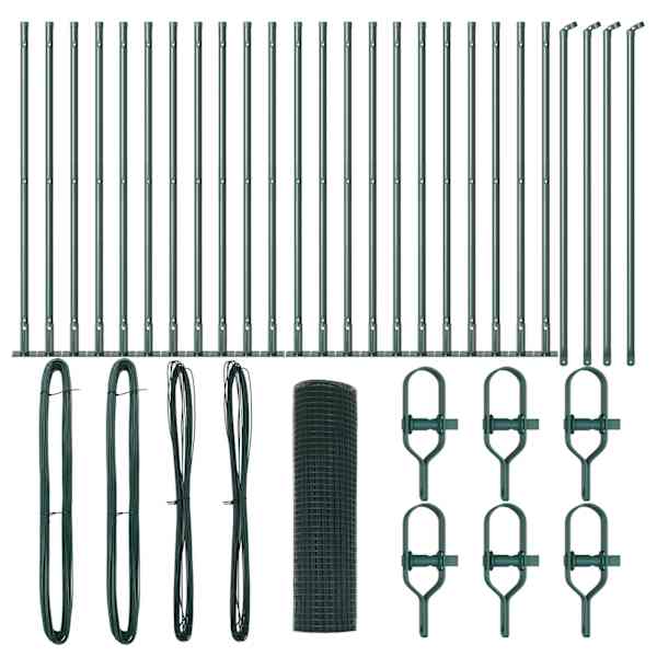 vidaXL Keevitatud Traat Aed Betoonalusega 50 x 0,6 m PVC-kaetud teras