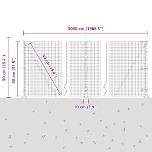 Plotový sloupek. Zelená 50 x 0,8 m (25 x 25 mm síť) Ocel a PVC - obrázek 15