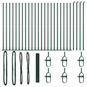 vidaXL Keevitatud Traat Aed Betoonalusega 50 x 1,2 m PVC-kaetud teras