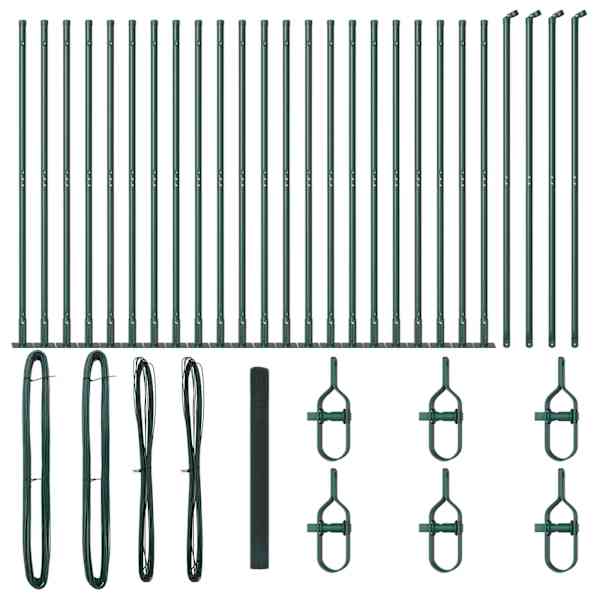 vidaXL Keevitatud Traat Aed Betoonalusega 50 x 1,4 m PVC-kaetud teras