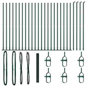 vidaXL Keevitatud Traat Aed Betoonalusega 50 x 1,5 m PVC-kaetud teras