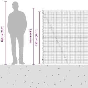 Svařovaná drátěná plotina s betonovou základnou 50 x 1,5 m - obrázek 17