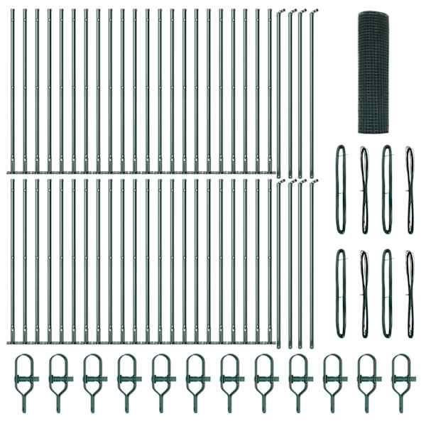 vidaXL Keevitatud Traat Aed Betoonalusega 100 x 0,6 m PVC-kaetud teras