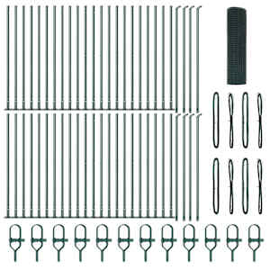 vidaXL Keevitatud Traat Aed Betoonalusega 100 x 0,8 m PVC-kaetud teras