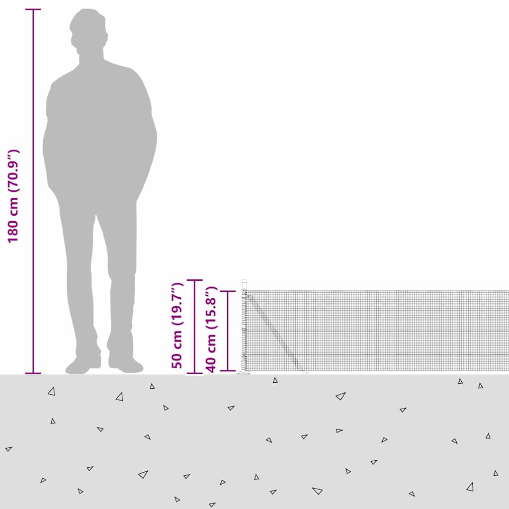 Plotový sloupek. Šedá 10 x 0,4 m (12 x 12 mm síť) Ocel a PVC - obrázek 17
