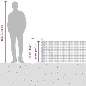 Svařovaná drátěná plotina s betonovou základnou 10 x 0,5 m Šedá - obrázek 17