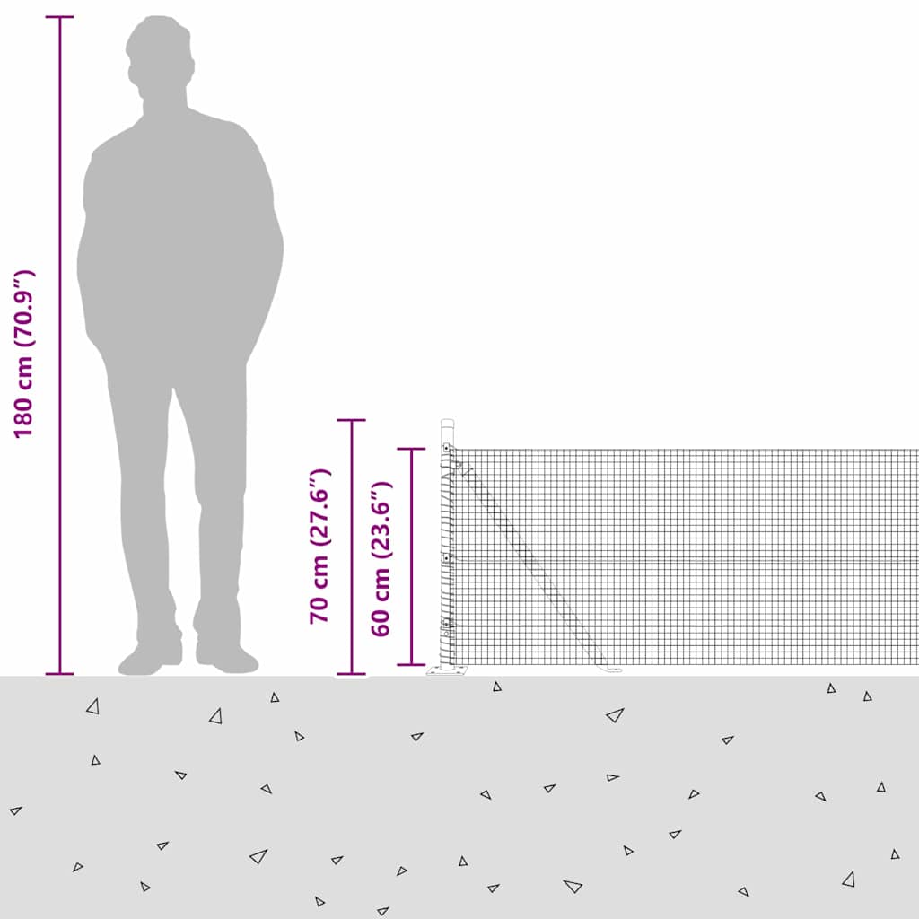Plotový sloupek. Šedá 10 x 0,6 m (16 x 16 mm pletivo) - obrázek 17