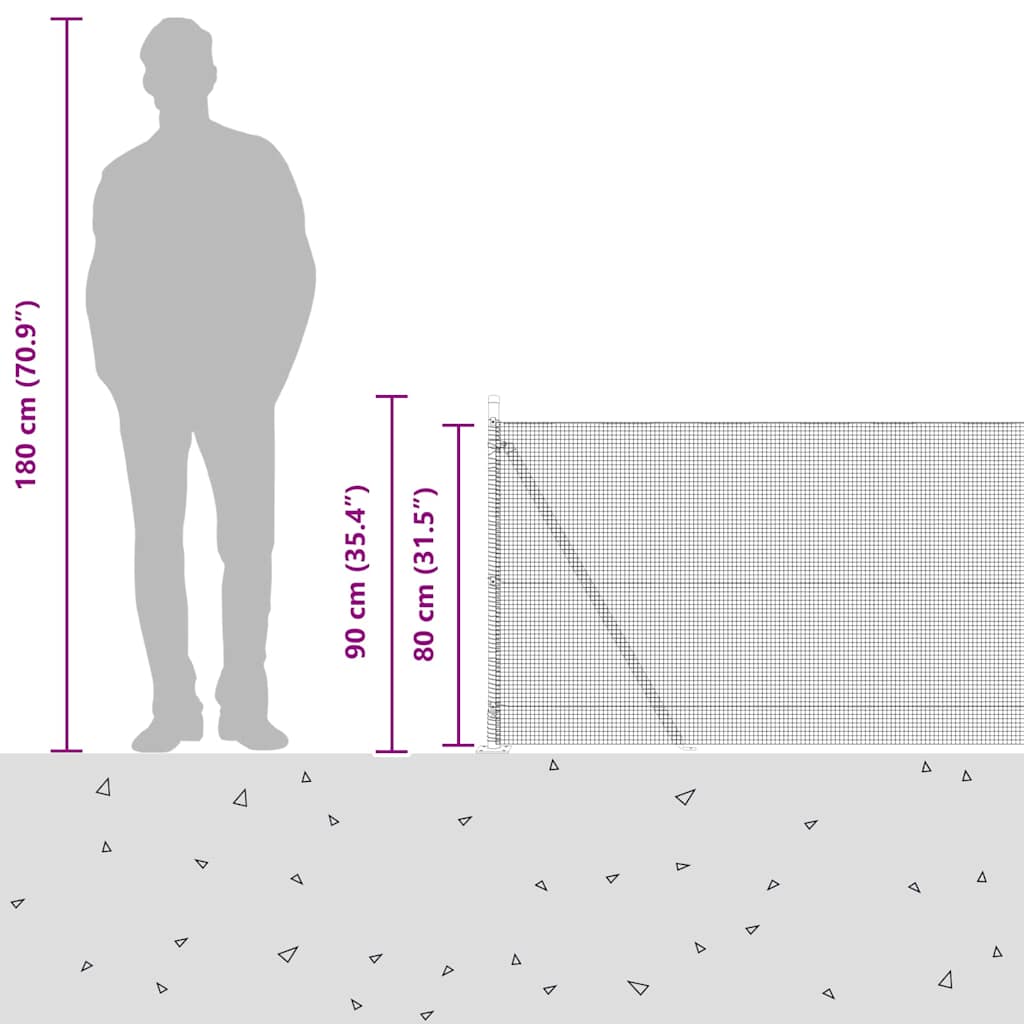 Plotový sloupek. Šedá 10 x 0,8 m (12 x 12 mm síť) Ocel a PVC - obrázek 17