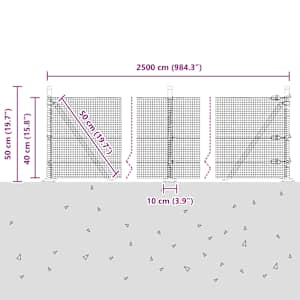 Zahradní svářený drátěný plot s betonovým podstavcem 25 x 0,4 m - obrázek 15