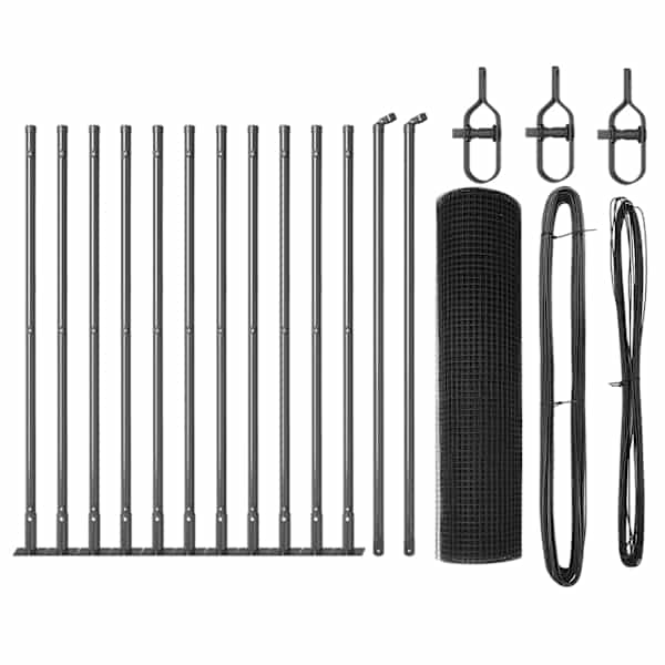 vidaXL Keevitatud Traat Aed Betoonalusega 25 x 0,6 m PVC-kaetud teras