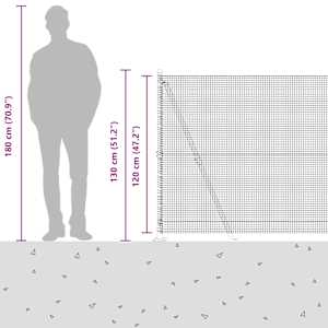 Svařovaná drátěná plotina s betonovou základnou 25 x 1,2 m Šedá - obrázek 16