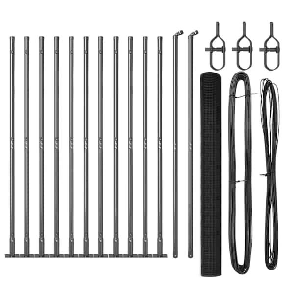 vidaXL Keevitatud Traat Aed Betoonalusega 25 x 1,5 m PVC-kaetud teras
