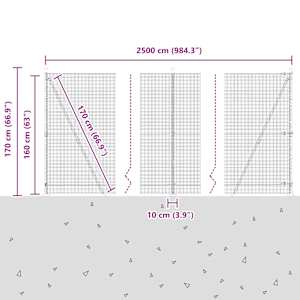 Zahradní svářený drátěný plot s betonovým podstavcem 25 x 1,6 m - obrázek 15