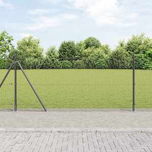 Steber ograje. Siva 50 x 1 m (19 x 19 mm mreža) Jeklo in PVC