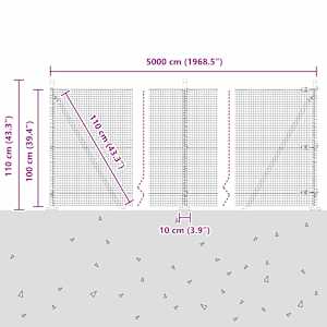 Zahradní svářený drátěný plot s betonovým podstavcem 50 x 1 m - obrázek 15
