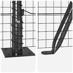 Plotový sloupek. Šedá 50 x 1,4 m (25 x 25 mm síť) Ocel a PVC - obrázek 10