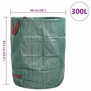 Pytle na zahradní odpad 12 ks 300 l Zelená Polypropylen - obrázek 10