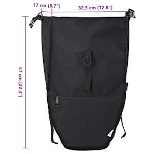 Cyklistická taška Černá 32,5 x 17 x 57 cm Polyester - obrázek 12