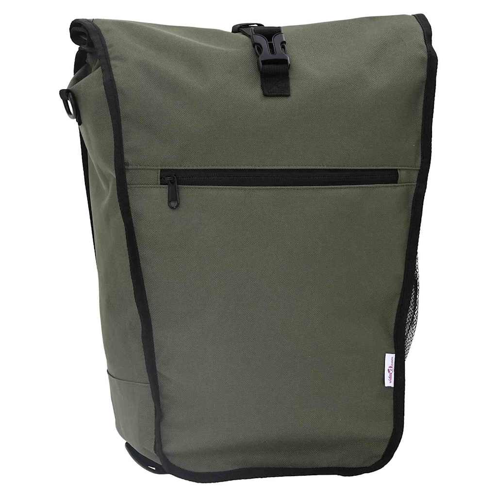 cykeltaske til bagagebærer 20 L olivengrøn 34x16x59 cm
