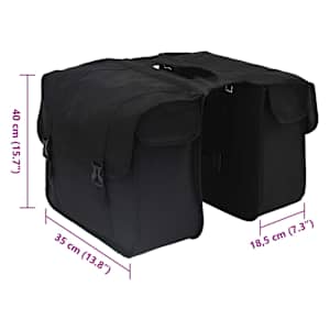 Cyklistická taška Černá 40 x 18.5 x 35 cm Polyester - obrázek 10