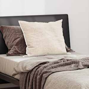 Vzglavnik z blazino Bela 50 x 70 cm Perje