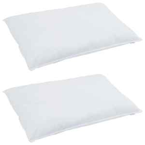 Polštář s polštářem 2 pcs Bílá 40 x 80 cm Peří - obrázek 3