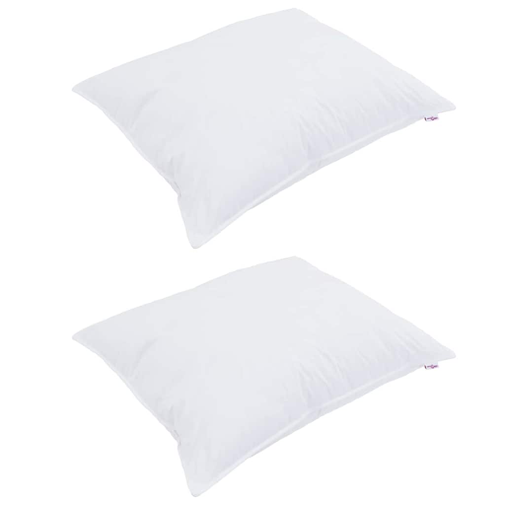 vidaXL Kussens met kussen 2 pcs Wit 130gsm 100% katoen