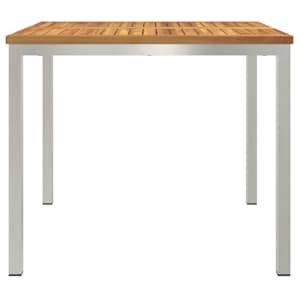 Jídelní stůl 90x90x75 cm Masivní akáciové dřevo a nerezová ocel - obrázek 6