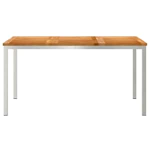 Jídelní stůl 150x90x75 cm Masivní teakové dřevo a nerezová ocel - obrázek 5