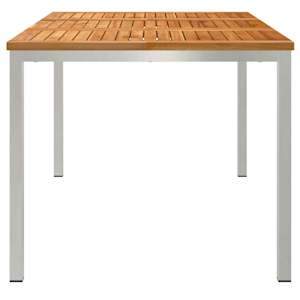 Jídelní stůl 150x90x75 cm Masivní teakové dřevo a nerezová ocel - obrázek 6