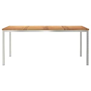 Jídelní stůl 180x90x75 cm Masivní teakové dřevo a nerezová ocel - obrázek 5